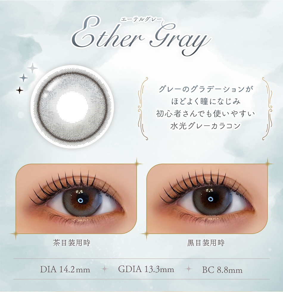 フェレーヌ（Ferenne）エーテルグレーレンズ詳細