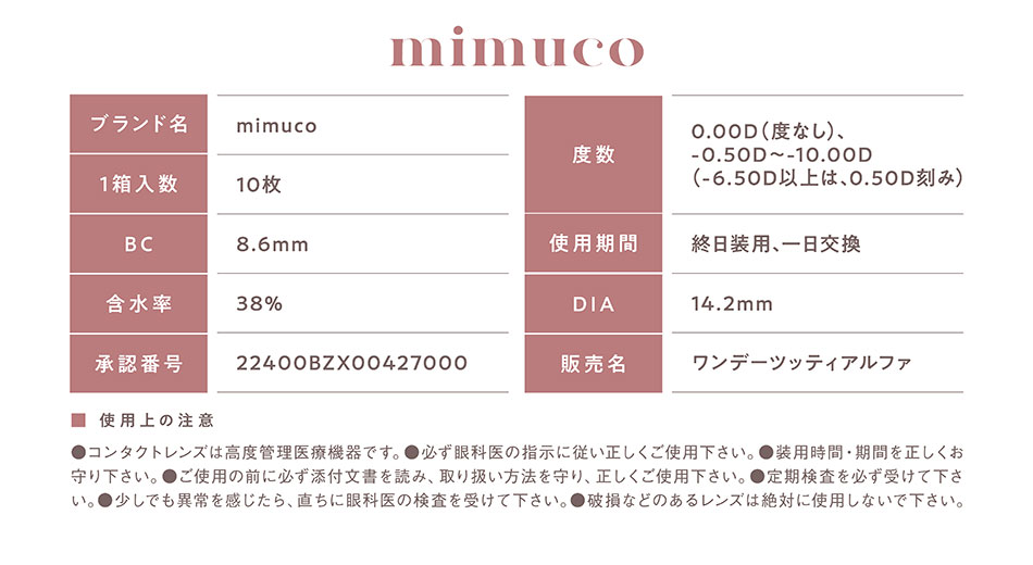ミムコmimuco 商品情報