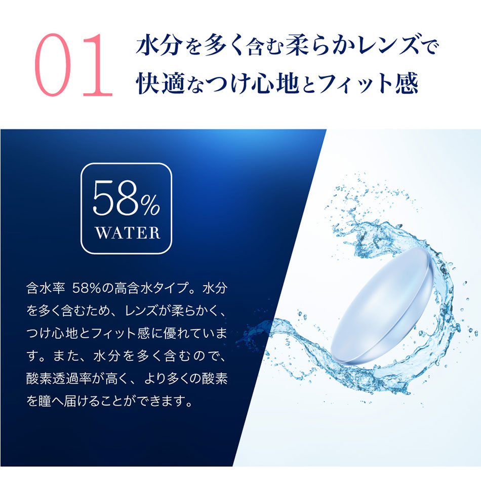 ピュアアクアワンデー58 byZERU. 58% WATER