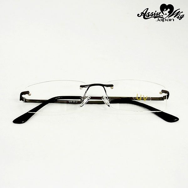 ノーフレームメガネ（めがね 眼鏡） ブラック商品写真|コスプレカラコン通販アイトルテ