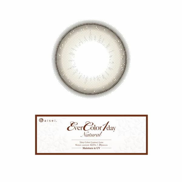 エバーカラーワンデーナチュラル パールベージュ レンズ画像|コスプレカラコン通販アイトルテ