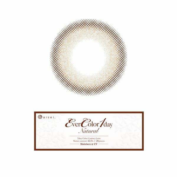 エバーカラーワンデーナチュラル クリアキャメル レンズ画像|コスプレカラコン通販アイトルテ