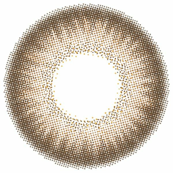 フルーリーワンデーFlurry by カラーズ ぽんぽこたぬき(パールライトブラウン)レンズ画像|コスプレカラコン通販アイトルテ