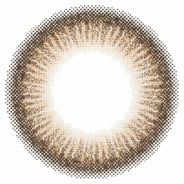 エバーカラーマンスリー アプリコットブラウンレンズ画像|コスプレカラコン通販アイトルテ