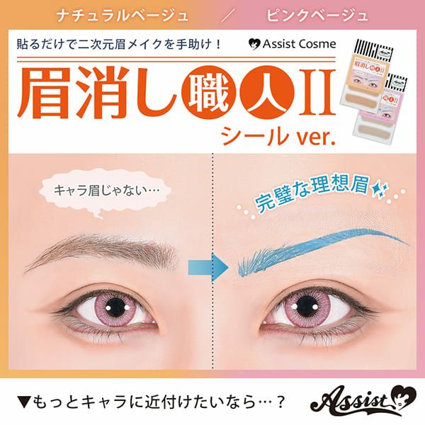 アシストAssist 眉消し職人Ⅱ シールVer. 3シート(12枚)入り商品画像1