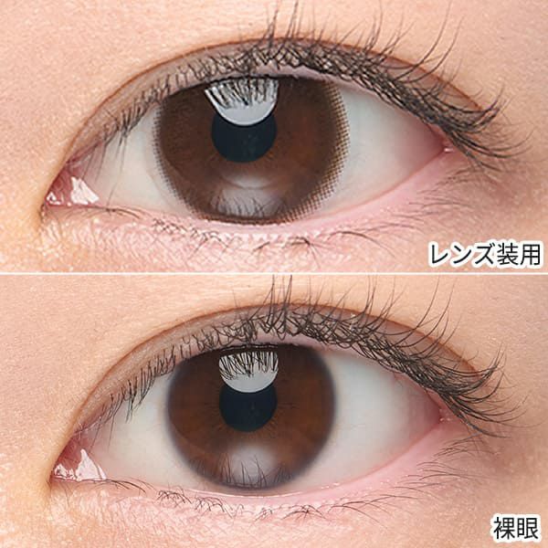 アーティラル ワンデー UV＆Moist（58%） ダークブラウン装着画像|コスプレカラコン通販アイトルテ